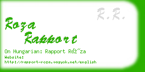 roza rapport business card
